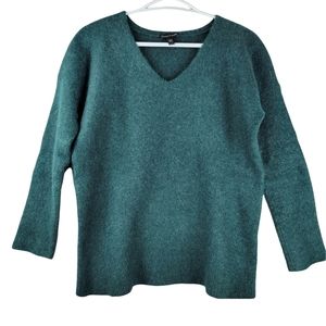 Eileen Fisher Cashmere and Silk Blend V-Neck Sweater